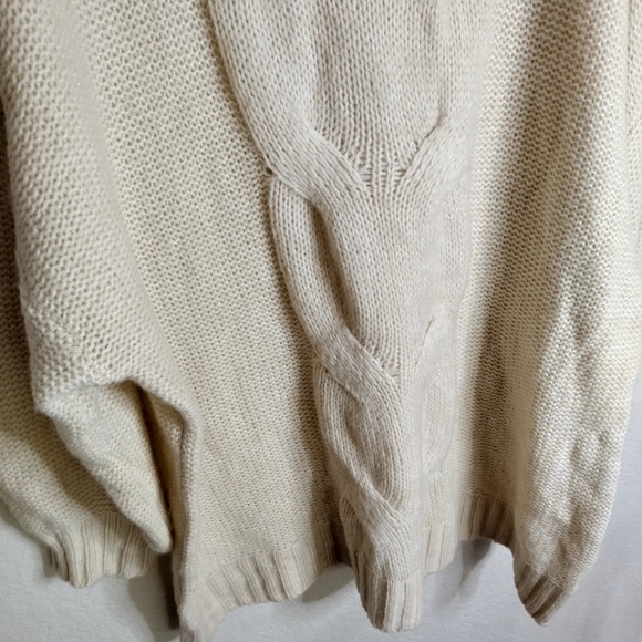 Aerie Oversized Happy Place Cable Sweater Sz 2xl - Picture 4 of 9